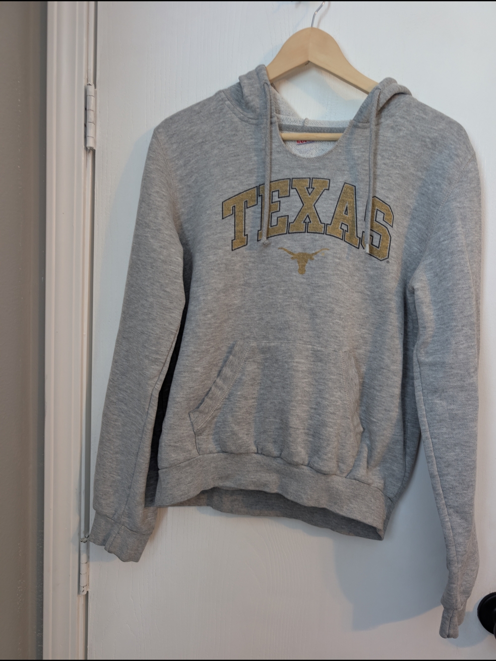Soffe Gray Texas Hoodie with Gold Logo